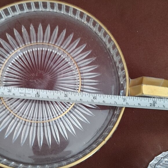 Rare Vintage Elegant Gold and Clear Glass Coffee Set - Picture 7 of 7